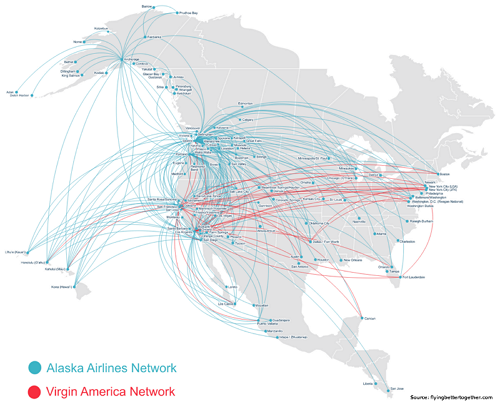 alaska virgin route map