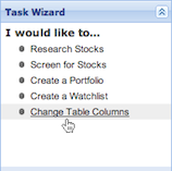 the task wizard