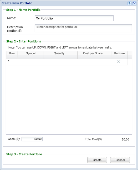 Portfolio Window