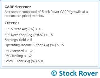 basic garp screener