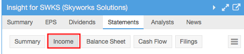 Click to enlarge Find Income Statement