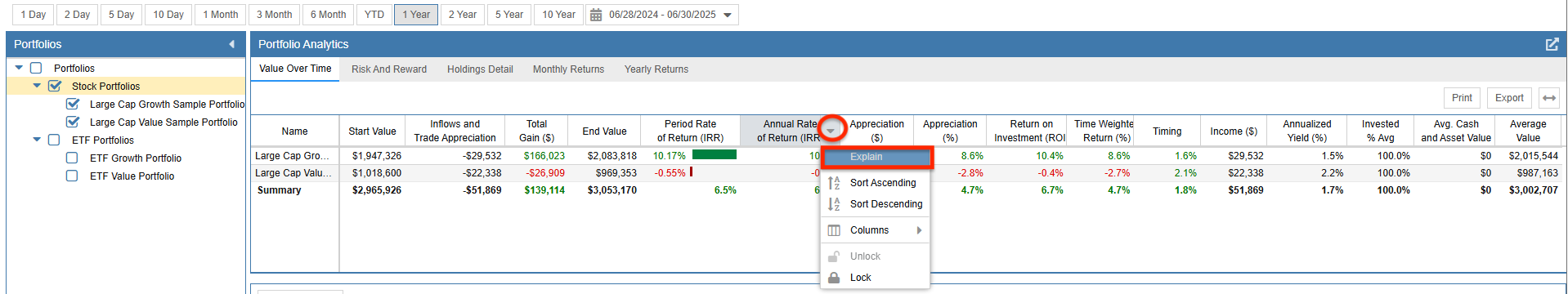 portfolio analysis