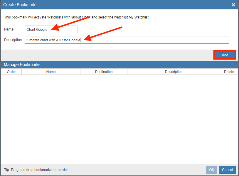 add bookmark