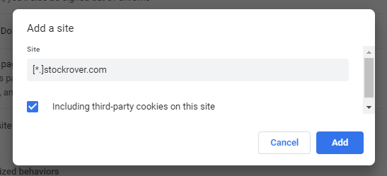 Cookies example