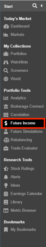 Future Income Selection