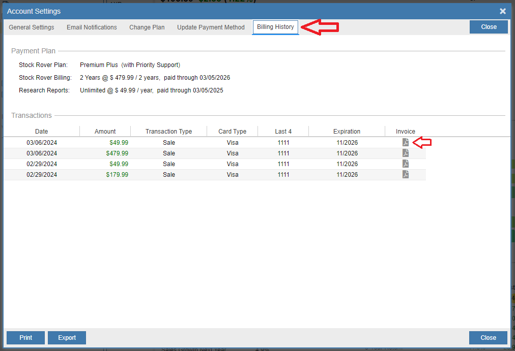 Generate Invoice