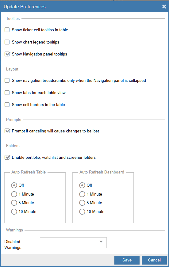 preferences