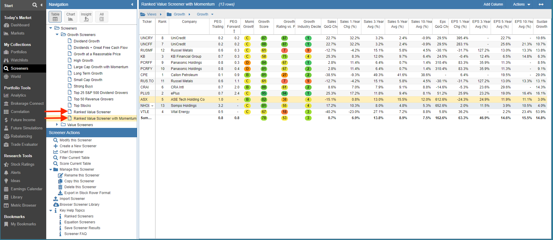 Import a Screener