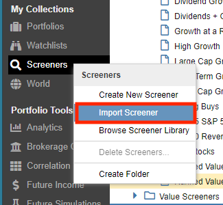 import screener from start menu