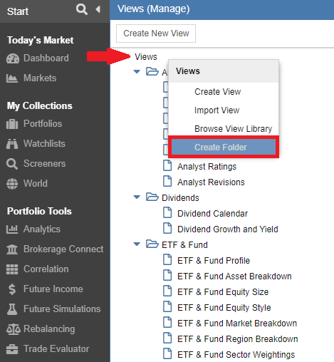 Create View Folder