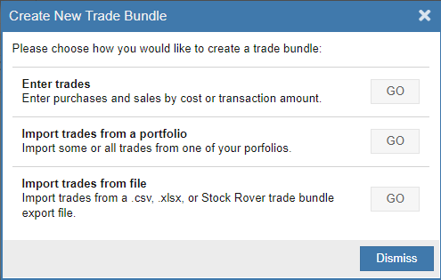 create trade bundle