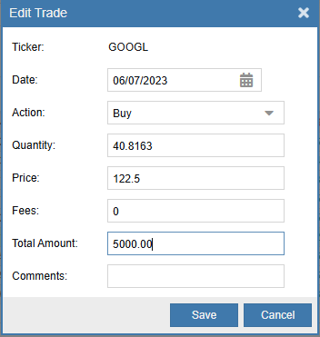 modify the trade