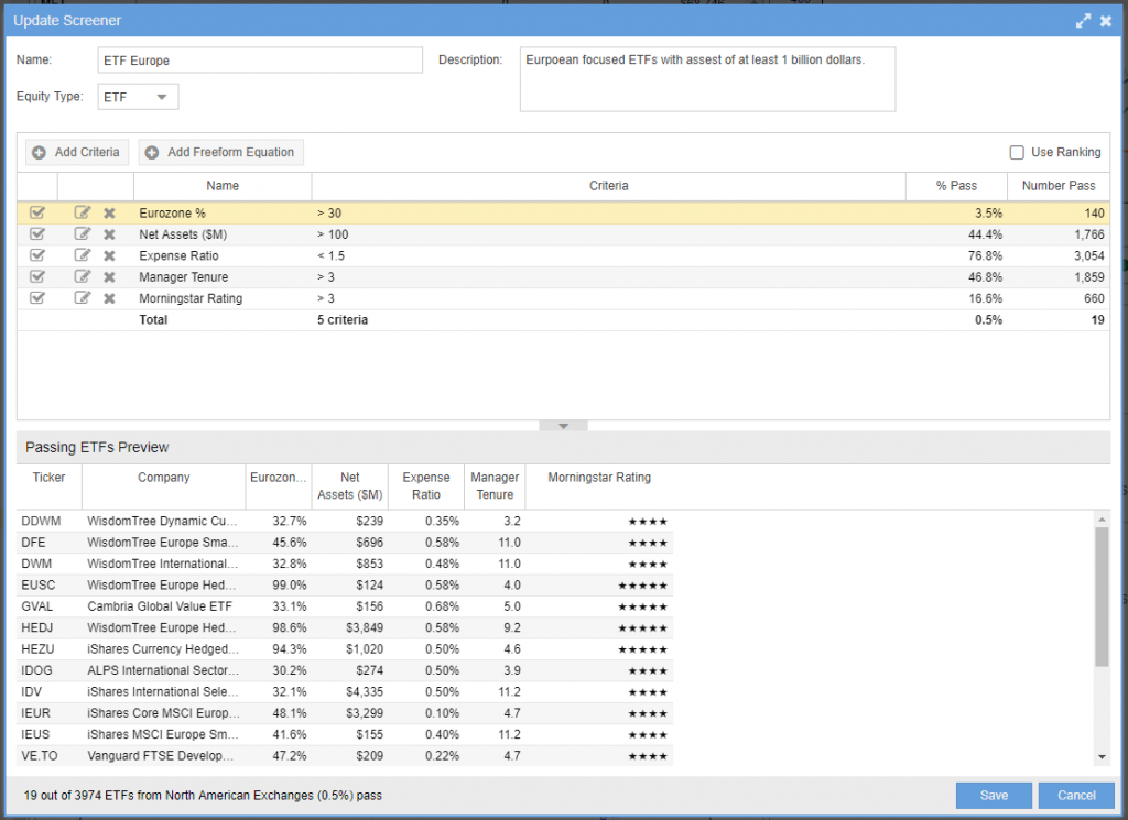 ETF Screener