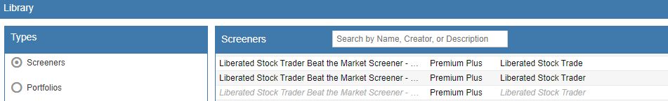 Beat the Market Screener