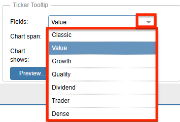 Click to enlarge Tooltip Fields Dropdown Selection